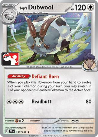 0136 Hop's Dubwool Rare Prize Pack Series Cards