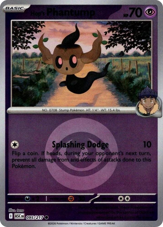 0095 Hop's Phantump (Energy Symbol Pattern) Common Ascended Heroes