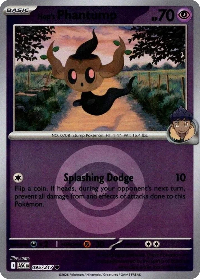 0095 Hop's Phantump (Energy Symbol Pattern) Common Ascended Heroes