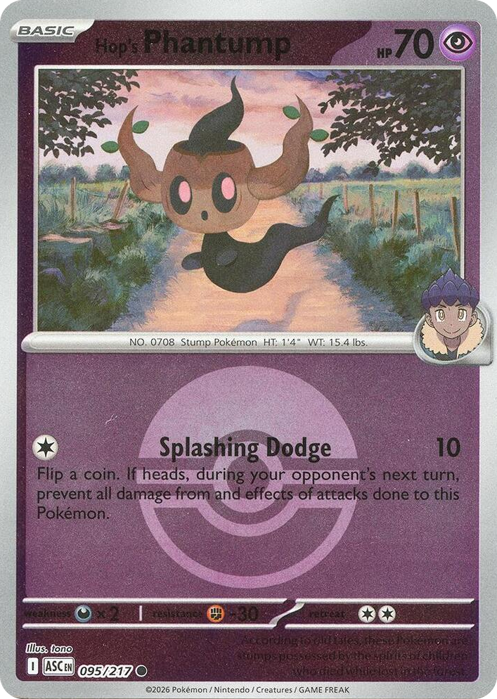 0095 Hop's Phantump (Poke Ball) Common Ascended Heroes