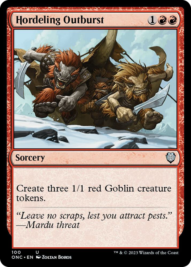 0100 Hordeling Outburst U Commander: Phyrexia: All Will Be One