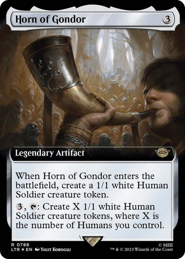0788 Horn of Gondor (Extended Art) (Surge Foil) R Universes Beyond: The Lord of the Rings: Tales of Middle-earth