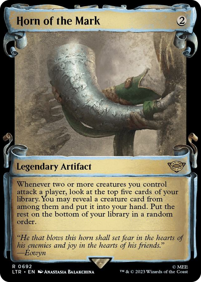 Horn of the Mark (Showcase Scrolls) #692 R - Universes Beyond: The Lord of the Rings: Tales of Middle-earth Pokemon card