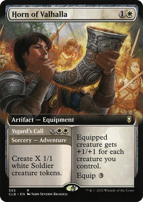 Horn of Valhalla (Extended Art) #555 R - Commander Legends: Battle for Baldur's Gate Pokemon card