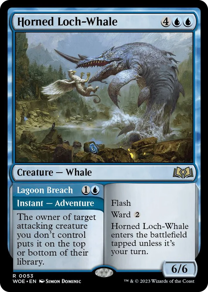 0053 Horned Loch-Whale R Wilds of Eldraine