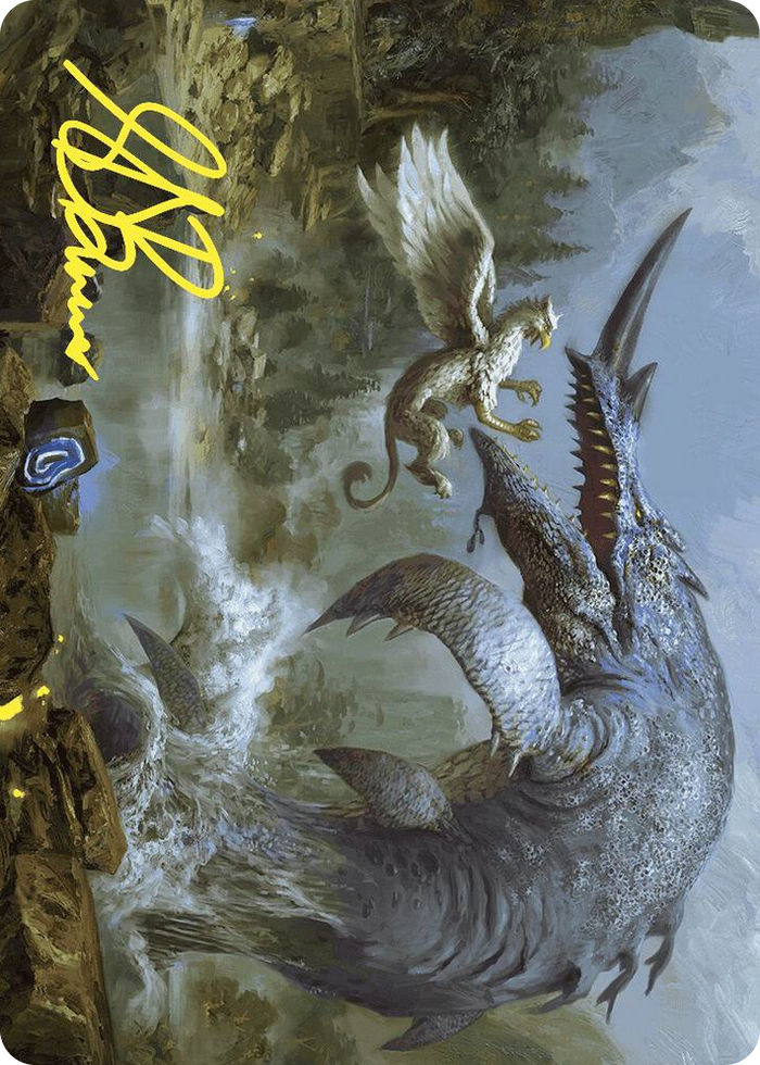 Horned Loch-Whale Art Card (Gold-Stamped Signature) #6 S - Art Series: Wilds of Eldraine Pokemon card