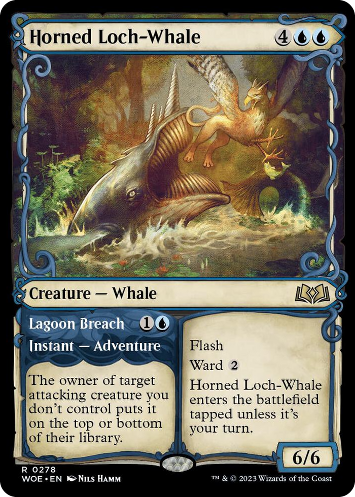 Horned Loch-Whale (Showcase) #278 R - Wilds of Eldraine Pokemon card