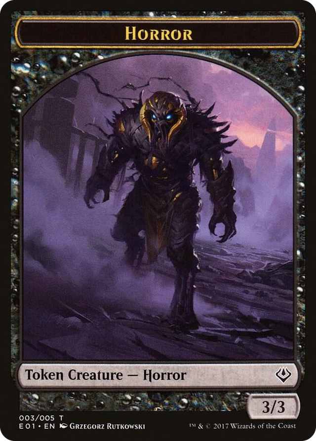 0003 Horror // Zombie Double-Sided Token T Archenemy: Nicol Bolas
