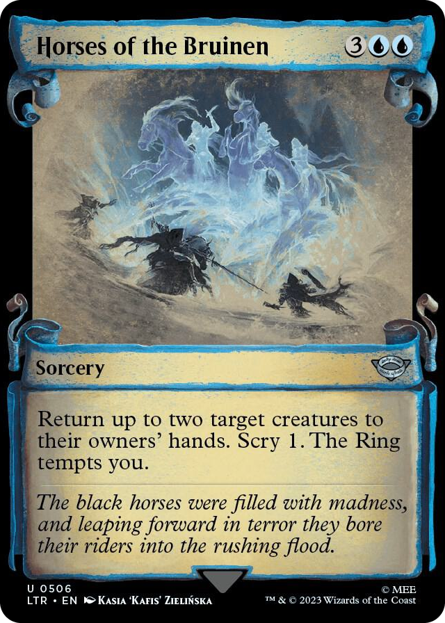 Horses of the Bruinen (Showcase Scrolls) #506 U - Universes Beyond: The Lord of the Rings: Tales of Middle-earth Pokemon card