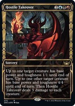 0375 Hostile Takeover (Gilded Foil) R Streets of New Capenna
