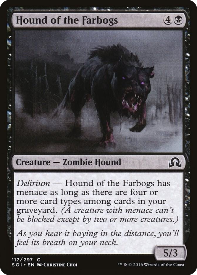 Hound of the Farbogs #117 C - Shadows over Innistrad Pokemon card