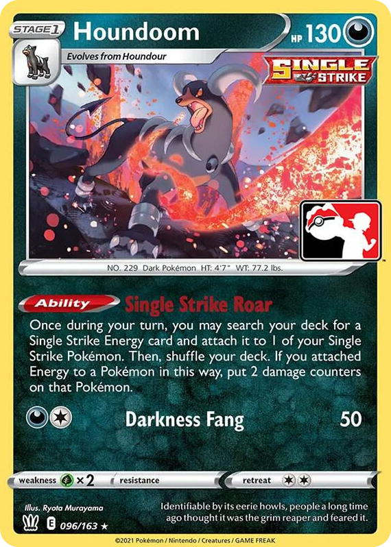 0096 Houndoom Rare Prize Pack Series Cards
