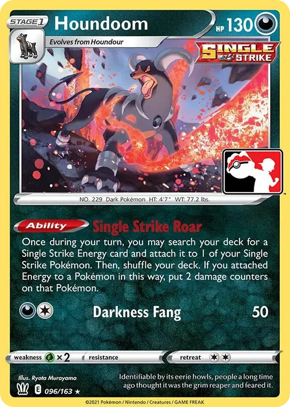 0096 Houndoom Rare Prize Pack Series Cards