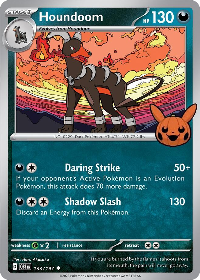 0133 Houndoom Uncommon Trick or Trade BOOster Bundle 2024