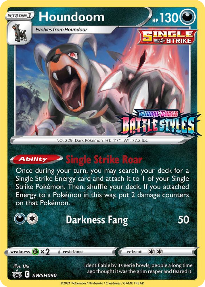 0090 Houndoom - SWSH090 (Prerelease) Promo Sword & Shield Promo Cards