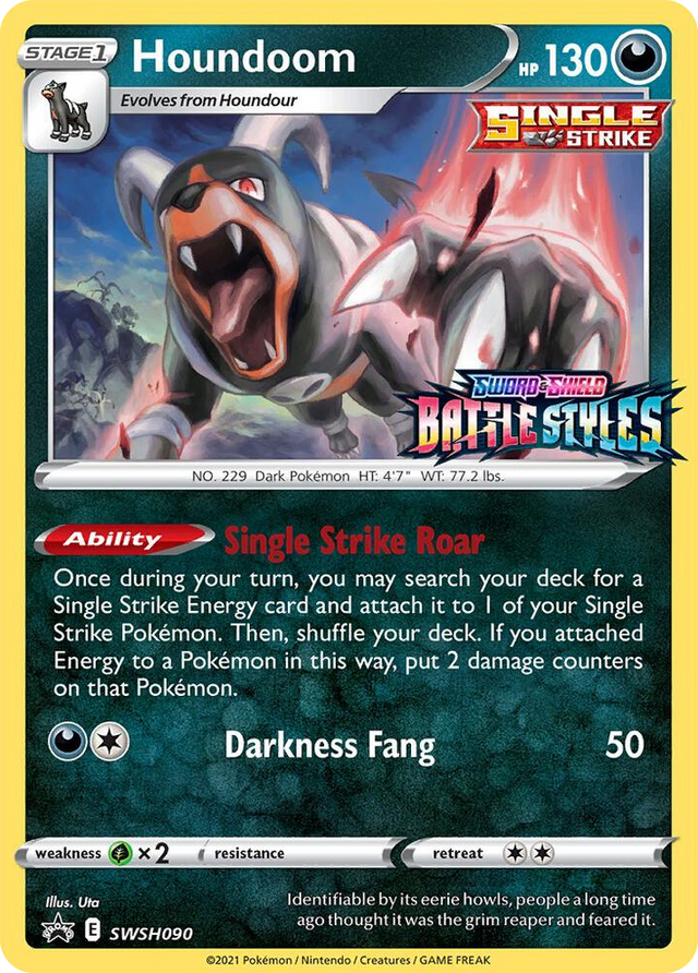 0090 Houndoom - SWSH090 (Prerelease) Promo Sword & Shield Promo Cards