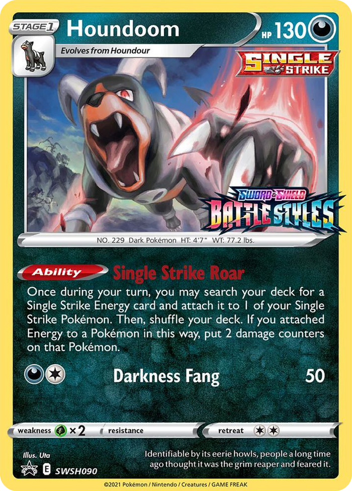 0090 Houndoom - SWSH090 (Prerelease) Promo Sword & Shield Promo Cards