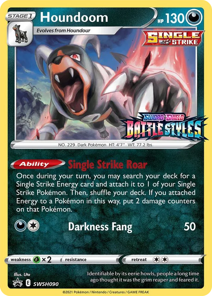 0090 Houndoom - SWSH090 (Prerelease) Promo Sword & Shield Promo Cards