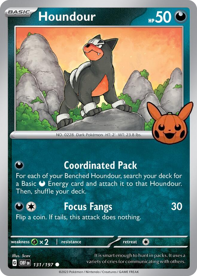 0131 Houndour Common Trick or Trade BOOster Bundle 2024