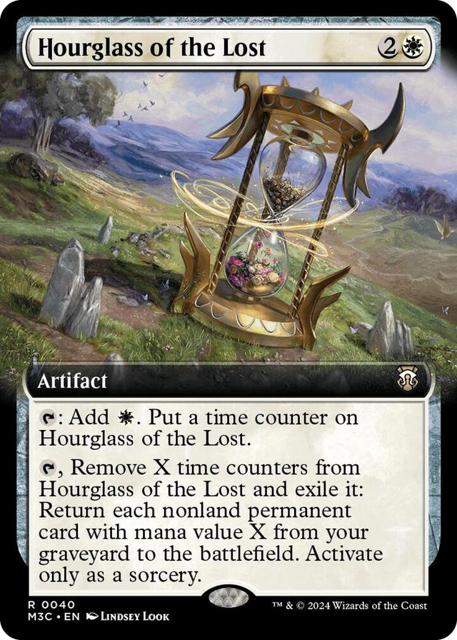 0040 Hourglass of the Lost (Extended Art) (Ripple Foil) R Commander: Modern Horizons 3