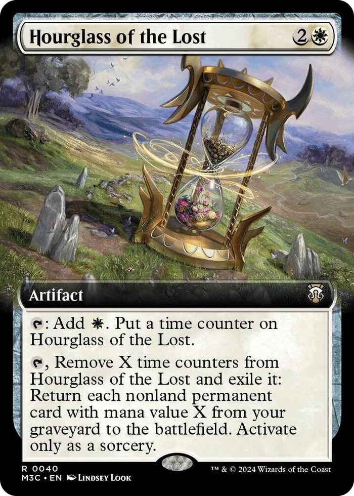Hourglass of the Lost (Extended Art) (Ripple Foil) #40 R - Commander: Modern Horizons 3 Pokemon card