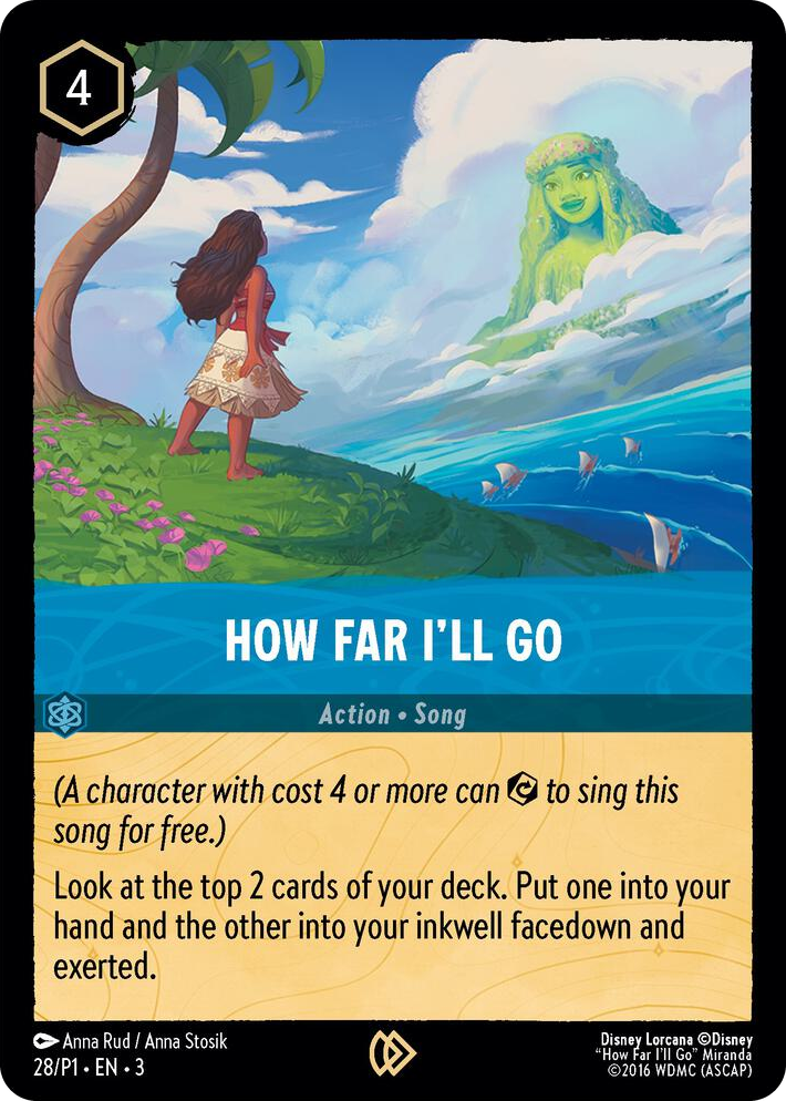 0028 How Far I'll Go Promo Disney Lorcana Promo Cards