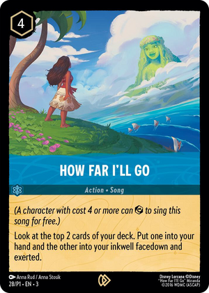 0028 How Far I'll Go Promo Disney Lorcana Promo Cards