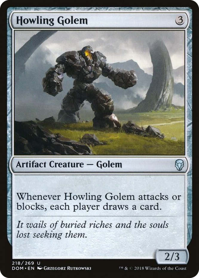 0218 Howling Golem U Dominaria