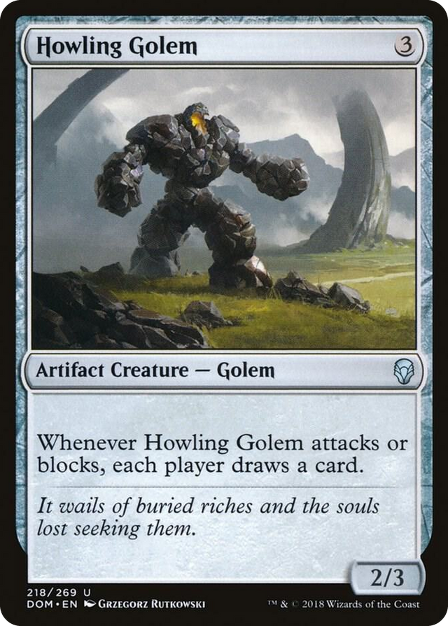 0218 Howling Golem U Dominaria