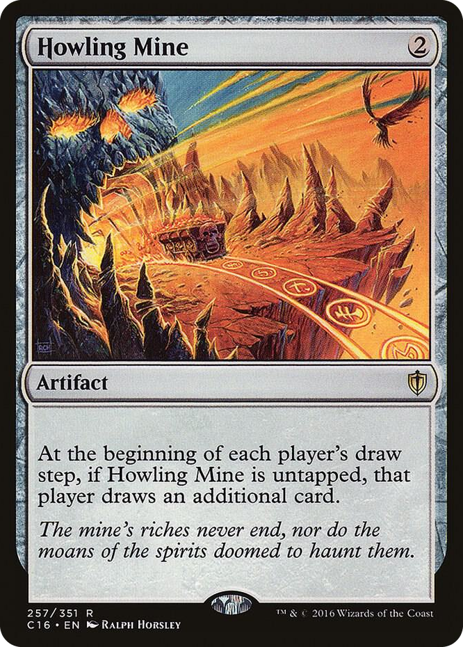 Howling Mine #257 R - Commander 2016 Pokemon card