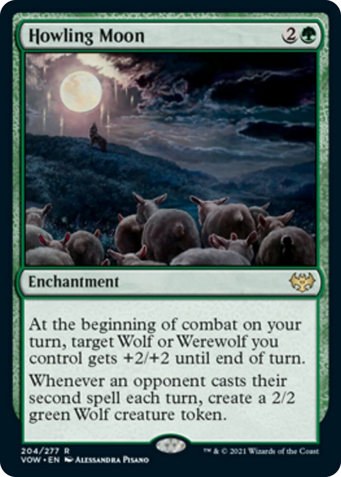 Howling Moon #204 R - Innistrad: Crimson Vow Pokemon card