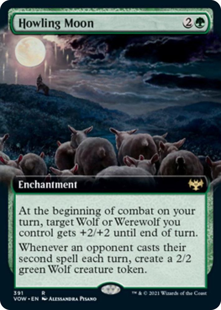 0391 Howling Moon (Extended Art) R Innistrad: Crimson Vow
