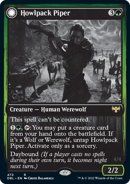 Howlpack Piper #472 R - Innistrad: Double Feature Pokemon card