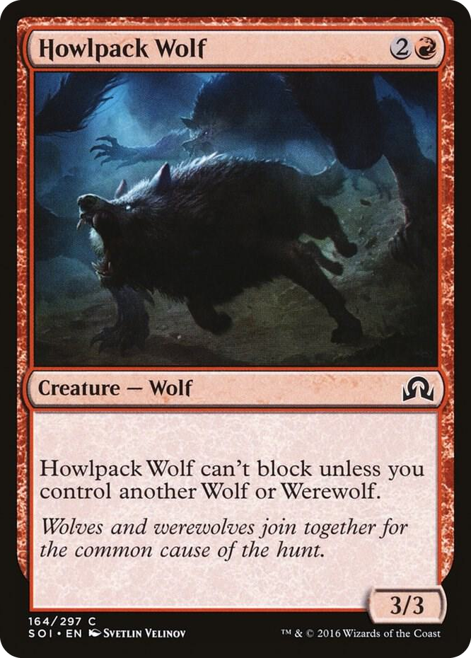 Howlpack Wolf #164 C - Shadows over Innistrad Pokemon card