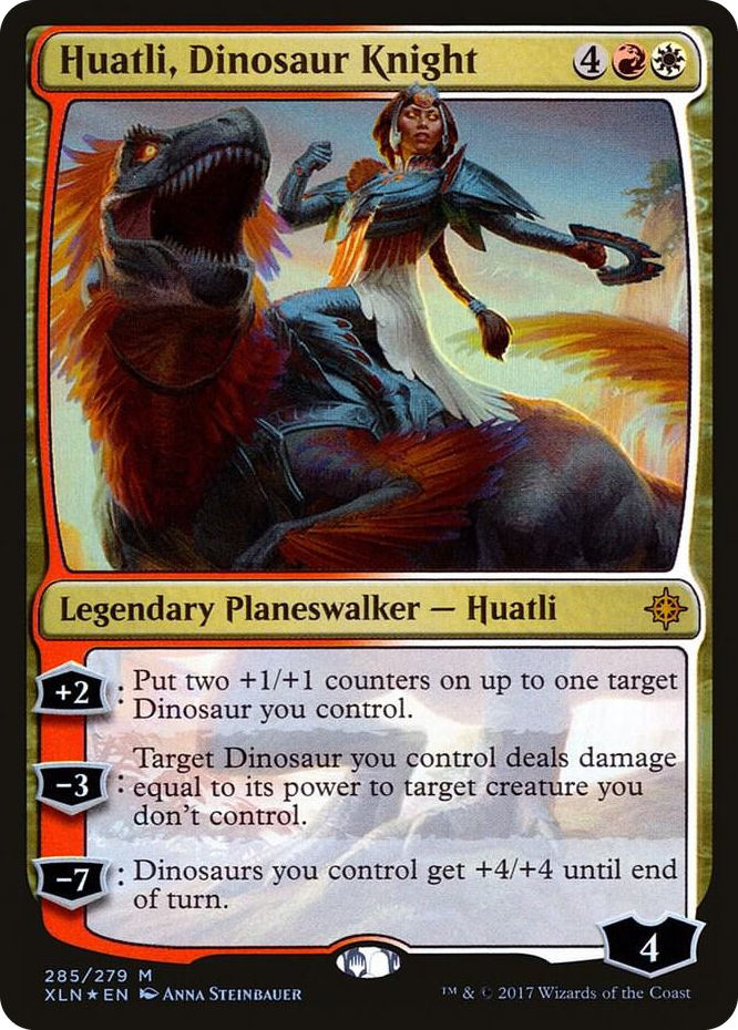 0285 Huatli, Dinosaur Knight M Ixalan
