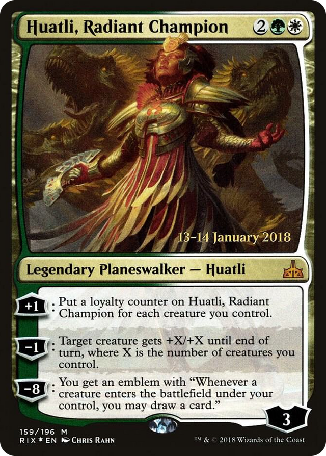 0159 Huatli, Radiant Champion M Prerelease Cards