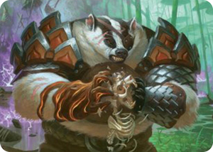 0027 Hugs, Grisly Guardian Art Card S Art Series: Bloomburrow
