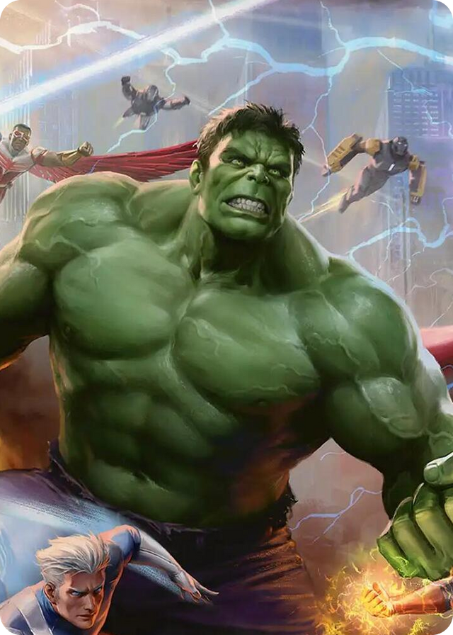 0002 Hulk, Always Angry Art Card S Art Series: Marvel Super Heroes
