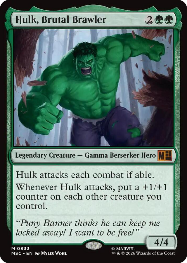 0833 Hulk, Brutal Brawler M Commander: Marvel Super Heroes