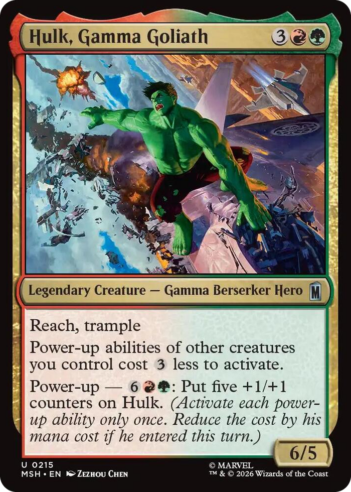 Hulk, Gamma Goliath #215 U - Marvel Super Heroes Pokemon card
