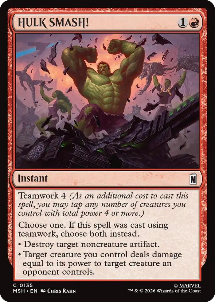 HULK SMASH! #135 C - Marvel Super Heroes Pokemon card