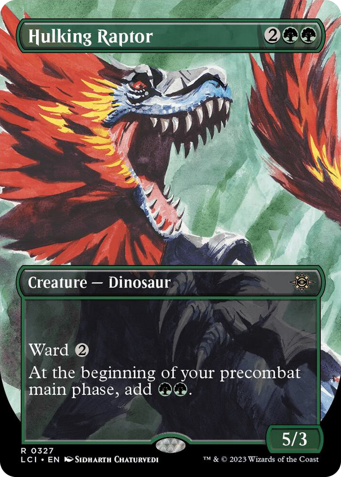 Hulking Raptor (Borderless) #327 R - The Lost Caverns of Ixalan Pokemon card