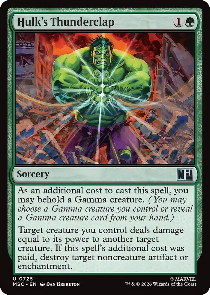 Hulk's Thunderclap #725 U - Commander: Marvel Super Heroes Pokemon card