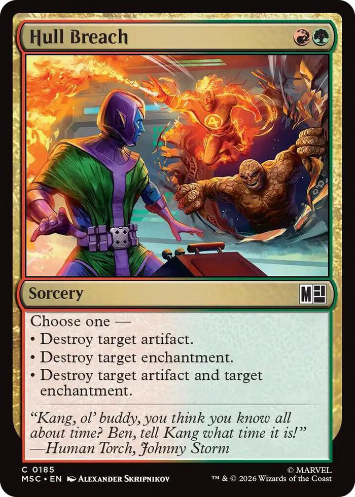 Hull Breach #185 C - Commander: Marvel Super Heroes Pokemon card