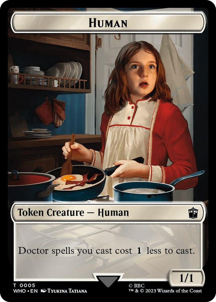0005 Human (0005) // Alien Insect Double-Sided Token T Universes Beyond: Doctor Who
