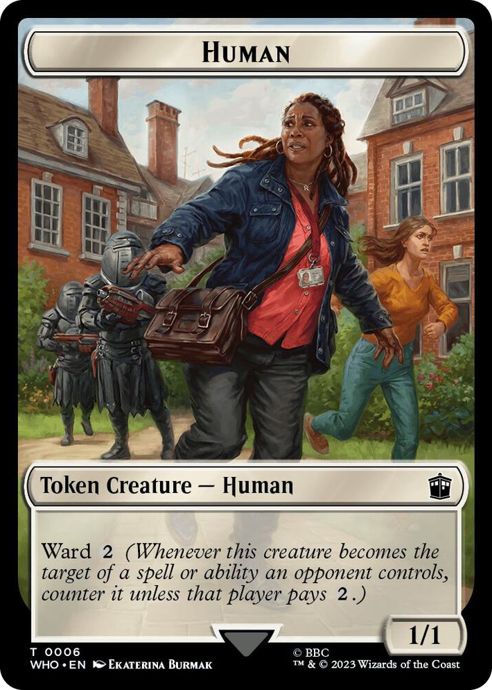0006 Human (0006) // Beast Double-Sided Token T Universes Beyond: Doctor Who