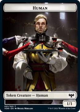 0001 Human (001) // Human (010) Double-Sided Token T Innistrad: Crimson Vow