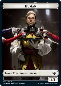 0001 Human (001) // Treasure Double-Sided Token T Innistrad: Crimson Vow
