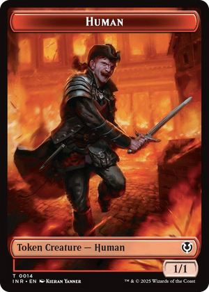 0014 Human (0014) // Emblem - Chandra, Dressed to Kill Double-Sided Token T Innistrad Remastered