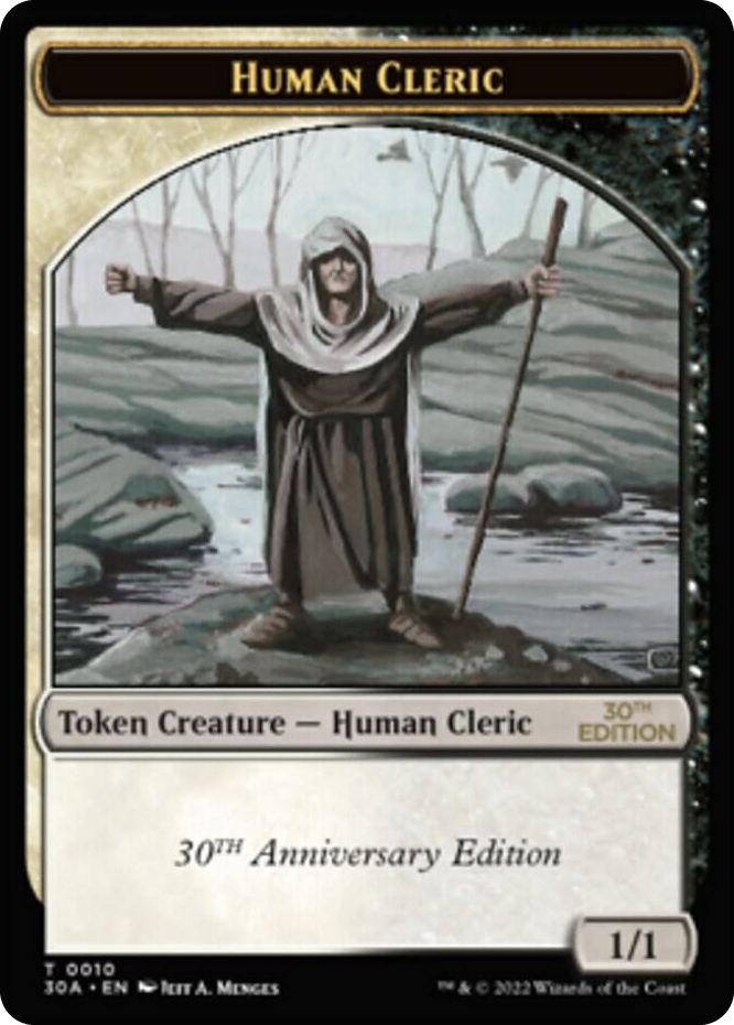 0010 Human Cleric Token T 30th Anniversary Edition